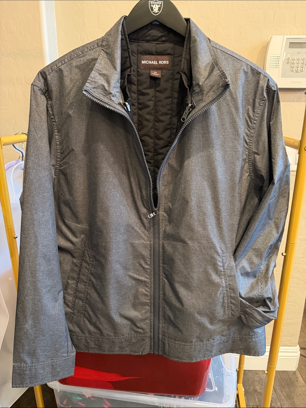 Michael Kors Men's Charcoal Gray Lightweight Jacket